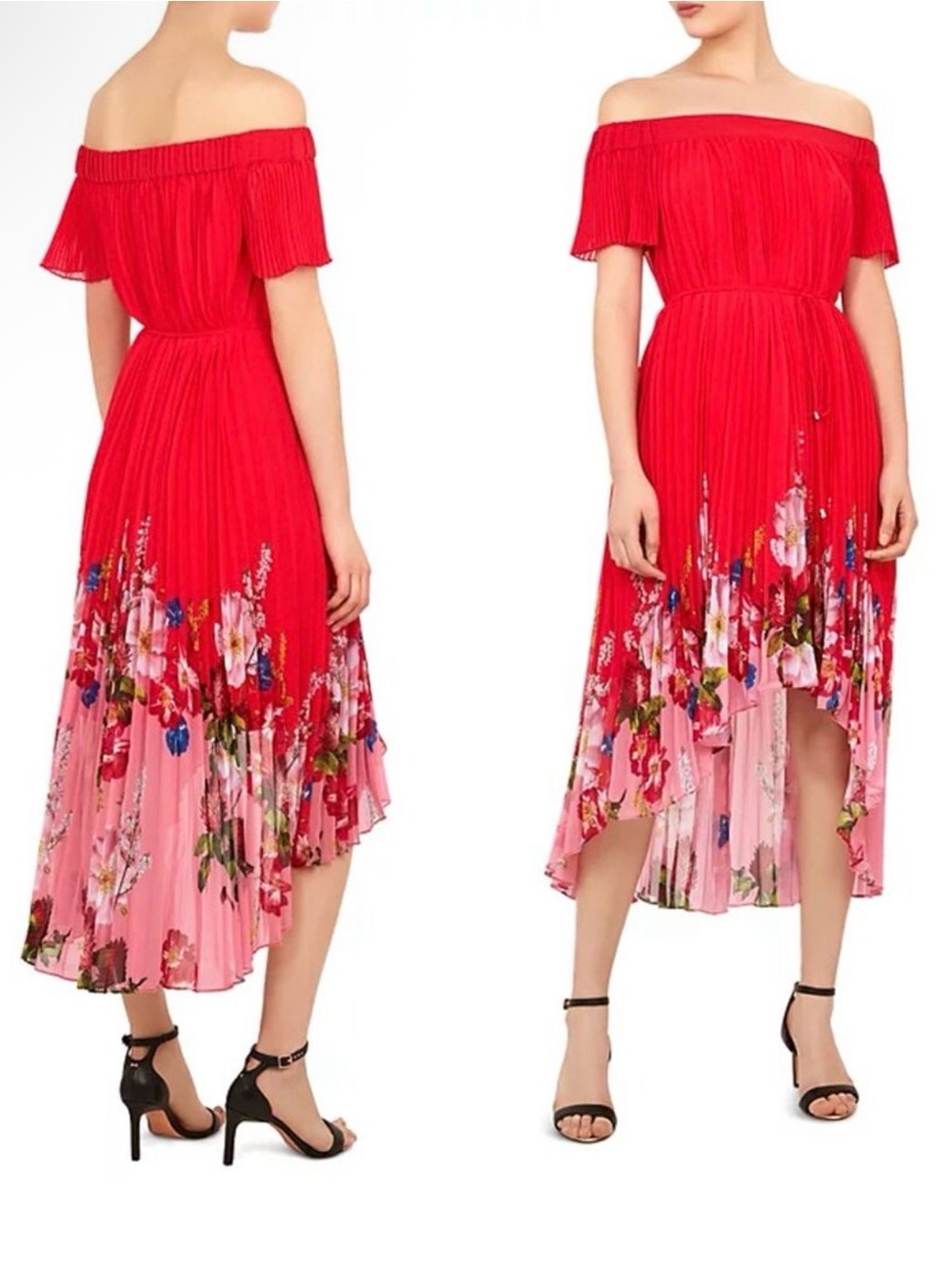 Ted Baker Gilly Berry Sundae Bardot Dress
